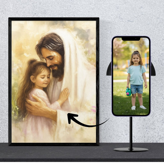 Personalized Portrait of Your Child / Grandchild with Jesus